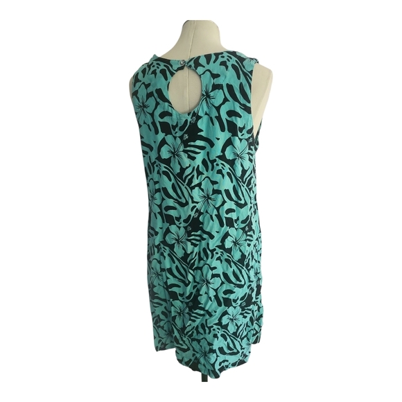 Island Beach Lifestyle Floral Sleeveless Dress Rayon Size Large - Picture 3 of 8